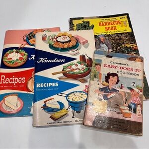 Vintage Colorful Cookbook Set